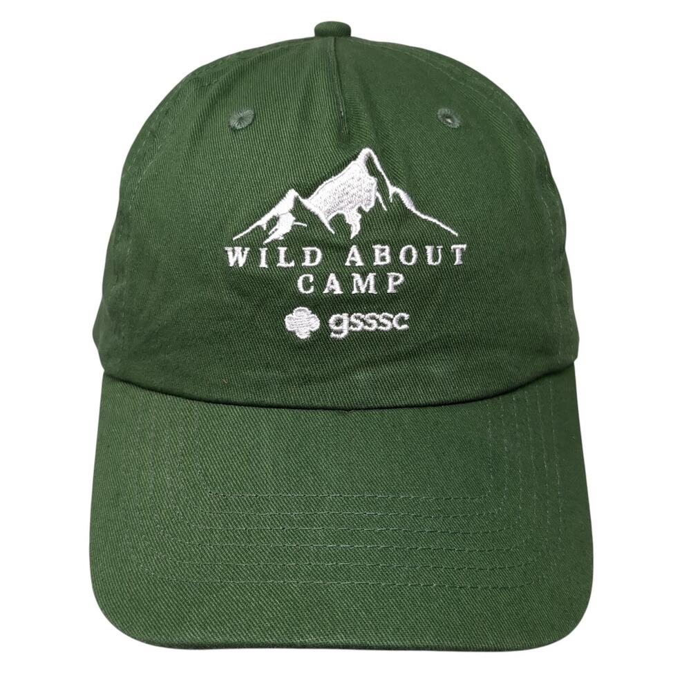 Wild About Camp Gsssc 5 Panel Cap Green One Size Adjustable Embroidered Hit